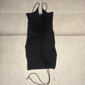 Deep V-Neck Mini Dress